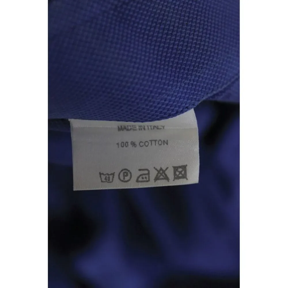 Gucci Mens Blue Dress Shirt 100% Cotton Collared Long Sleeve Size L